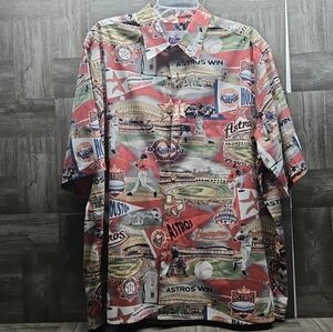 Reyn Spooner Houston Astros MLB short sleeve button-down shirt 2005